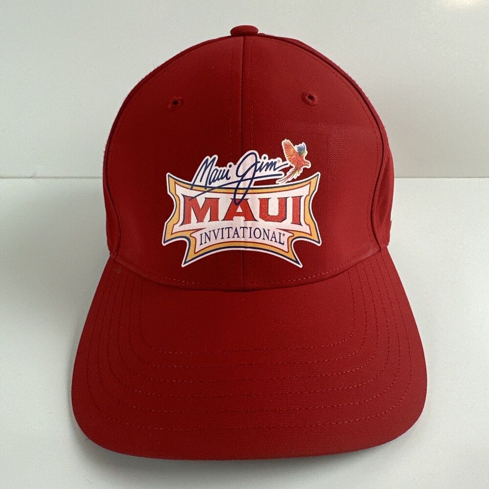 Maui Jim Invitational Hat Basketball Golf Adidas Red Adjustable OSFM Logo Sports